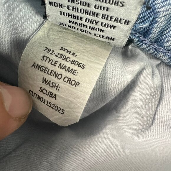 Rails Jeans Women's 26x26* Angeleno Crop Ultra Wide Leg Light Blue Denim Tag 24 - Picture 9 of 16